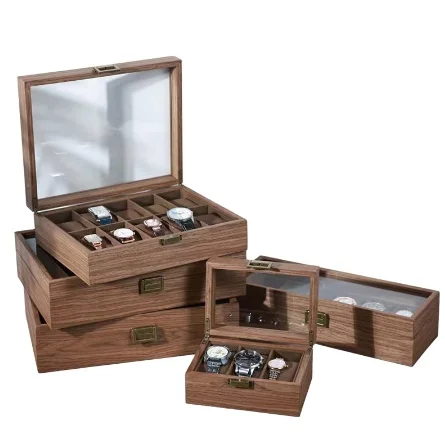 Watch multi-compartment storage box Retro collection custom Logo Engraved watch home box