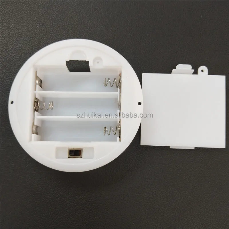 3XAA battery holder Plastic box battery 4.5v No.5 Aa Size Cell Cover 3aa Round battery holder with switch