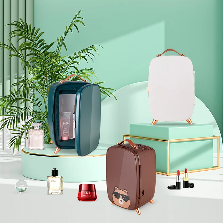 Custom 6 liter skin care refrigerator mini refrigerator glass door