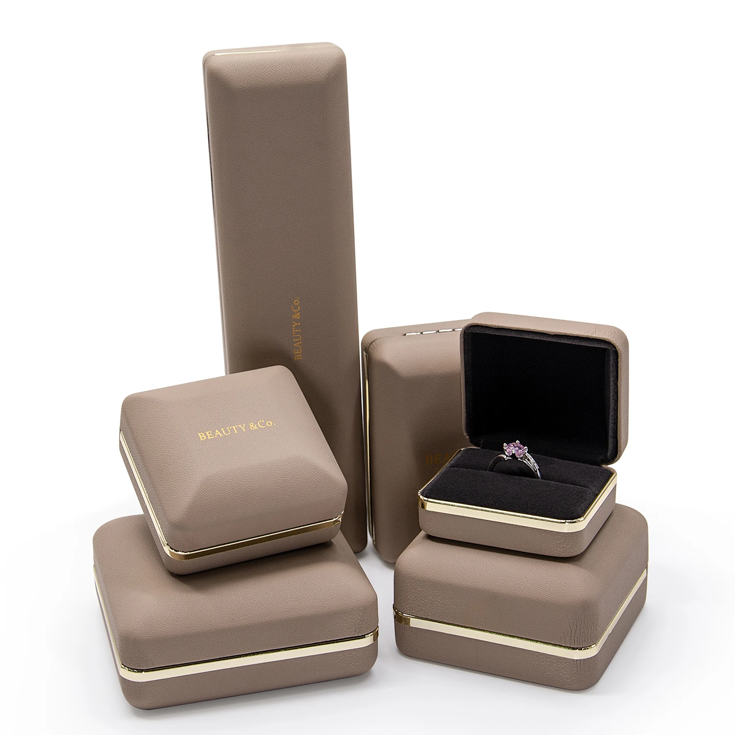 Производители оптовая продажа металлические коробки ручной работы из искусственной кожи с логотипом на заказ для упаковки ювелирных изделий