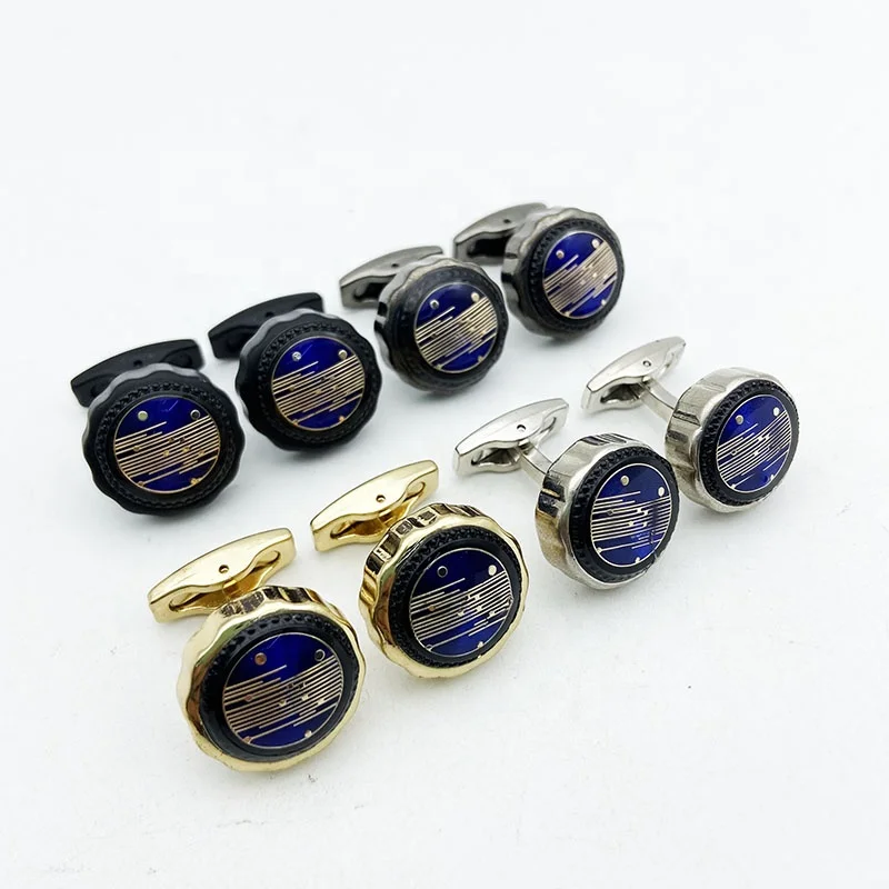 2021 Stunning and Unique Round Metal Cufflinks Business Mens Suit Shirt Cufflinks For Gift