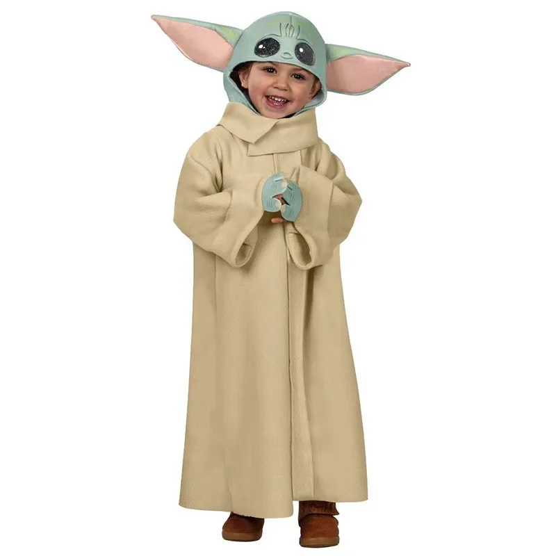 Amazon Hot Baby Robe Costume Mandalorian Cosplay Halloween Party Outfit for Kids