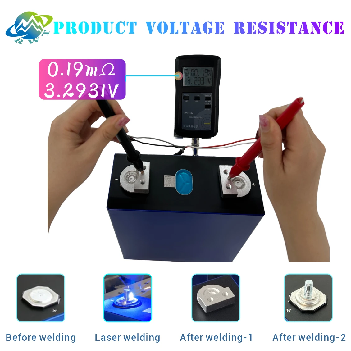 RWT Large Capacity Lithium Battery EV Using V3 Ear and 4-holes bus bar for Lifepo4 3.2 V 280Ah