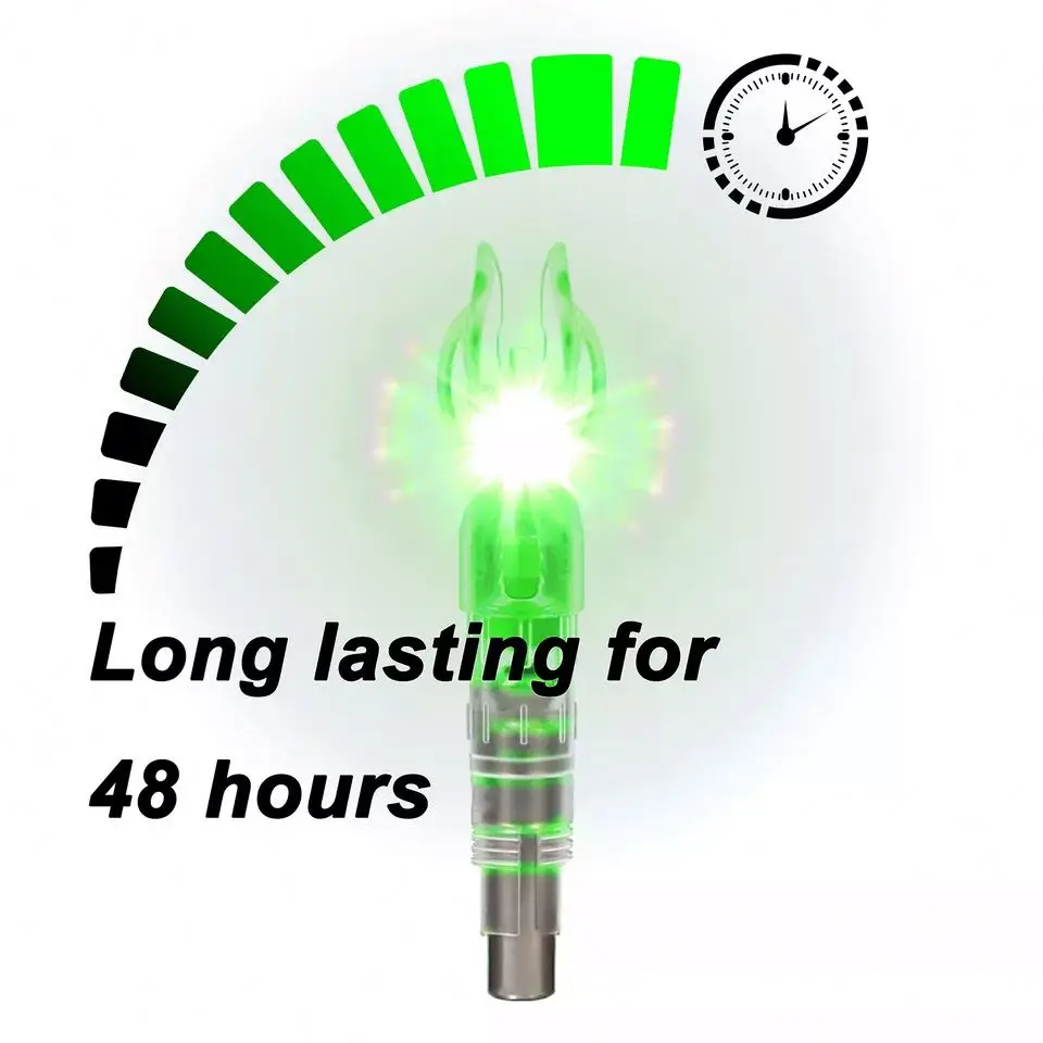 LED Lighted Nock Automatically Battery Archery Hunting Accessories Plastic Archery Arrow