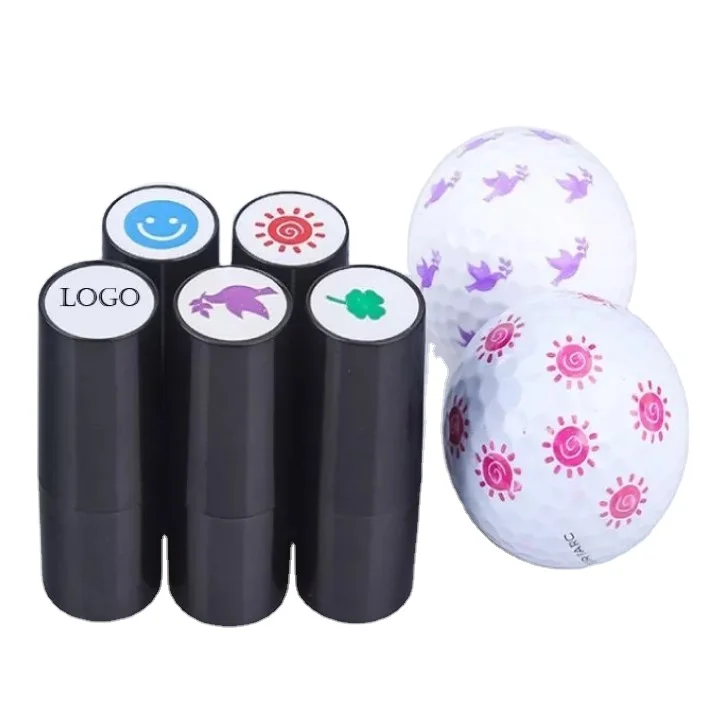 Wholesaler Factory New Quick Dry Built-in Ink Ball Stamp Marker Custom Logo Self-Inking Golf Ball Golf Ball Stamp