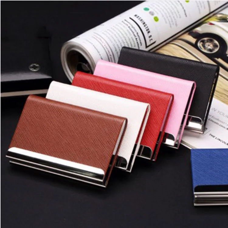 Factory price metal leather business card holder wear-resistant business card holder