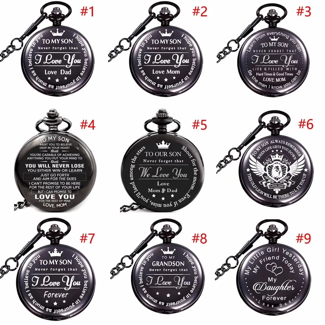 Fashion quartz watch custom pocket watch for groomsman wedding gift watch