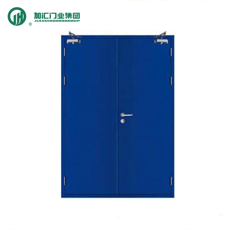 
JIAHUI DOORS Intertek Europe BS and UL and EN approved fire rasteel security door With fireproof glass frame 