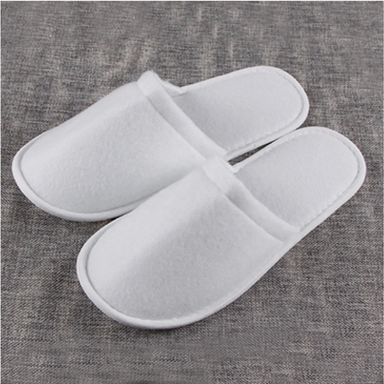 Hotel Slipper Nap Cloth Terry Towel Slippers Unisex Spa White Disposable Hotel Slipper