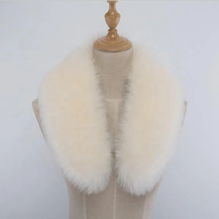 
Luxury Raccoon Fur Neck Collar Winter Warm Natural Fur Womens Scarfs Faux Fur Coat Scarves Collar 