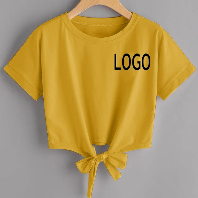 
Hot seller Cuffed Sleeve Crop Pastel Tie Dye Tee girls t shirt 