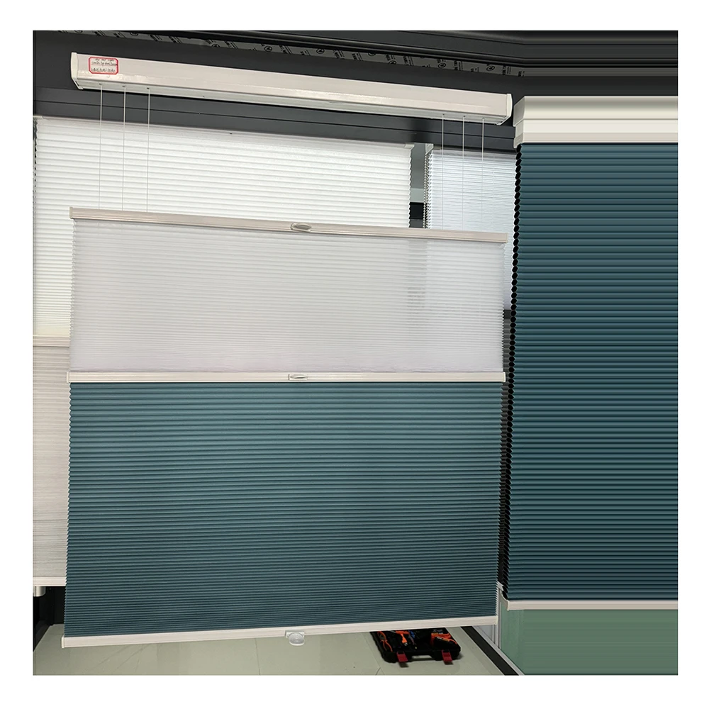 Wholesale Blackout 25mm Sliding Window Door Honeycomb Angle Blinds Cellular Fabric Sample With Frame
