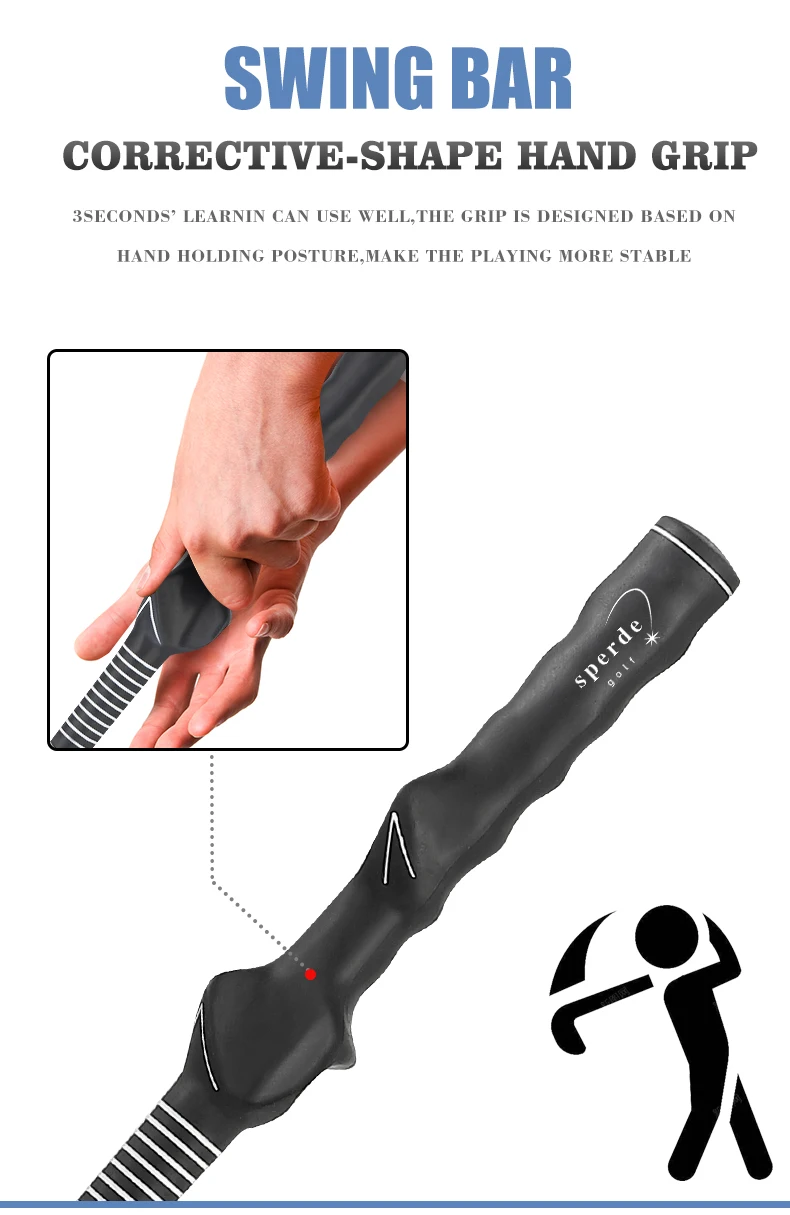 2024 Hot Selling Telescopic Strength Golf Practice Stick Gesture Corrector Warm-Up Stick Training Aid  for Tempo Grip