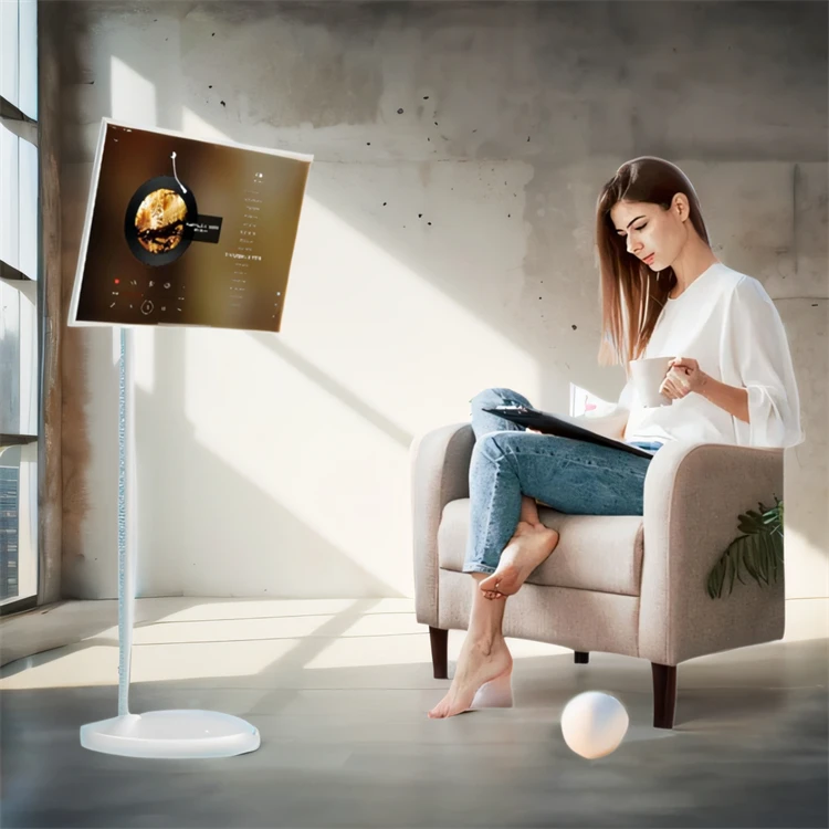 Rechargeable 27'32' Lcd Monitor Video Player  Bestie Stand Tv Follow By Me Tv Portable Smart Tv