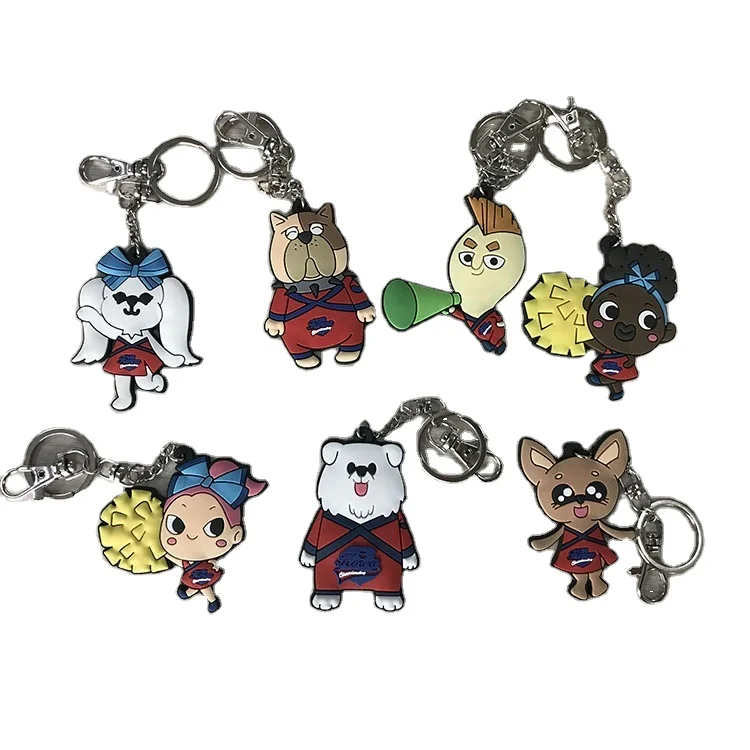 new arrival wholesale 15+ years factory cute custom design French fries keychain for kids school keytags