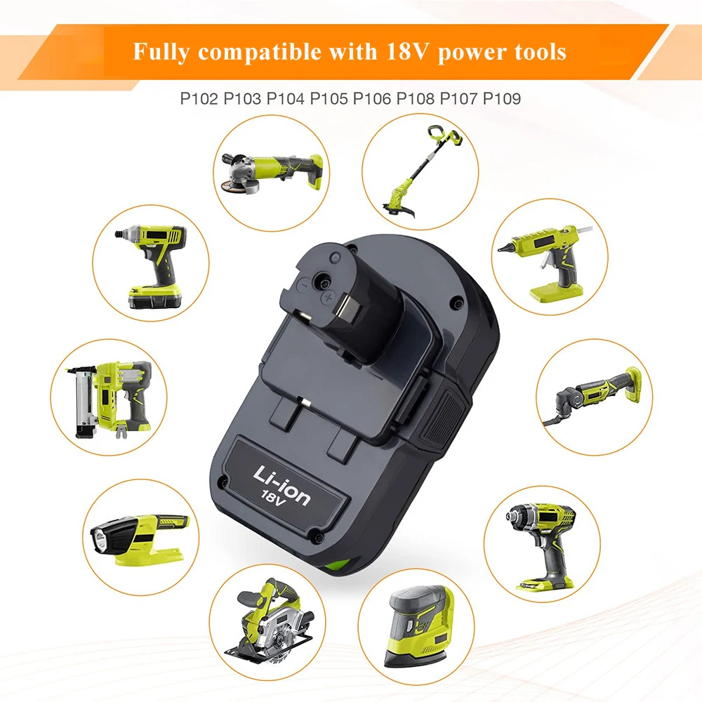 Applicable to RYOB 18V battery RYOB P102 P108 hand drill lithium battery power tool accessories