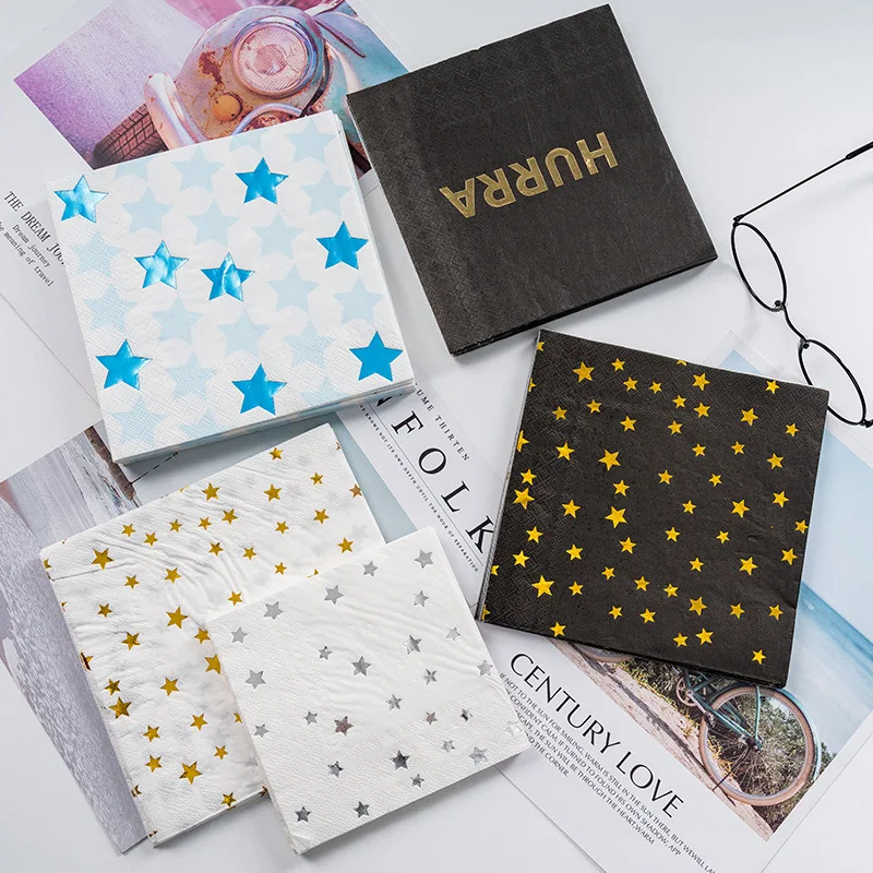 New baby Napkins Scalloped Paper Napkins for Baby Showers Paper Napkins