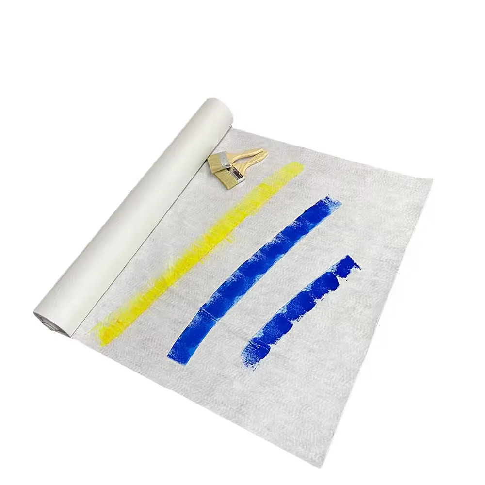 Custom logo 120g 160g180g 1x50 absorbent fleece painter felt cover fleece malervlies Self-adhesive white sticky felt roll pieces