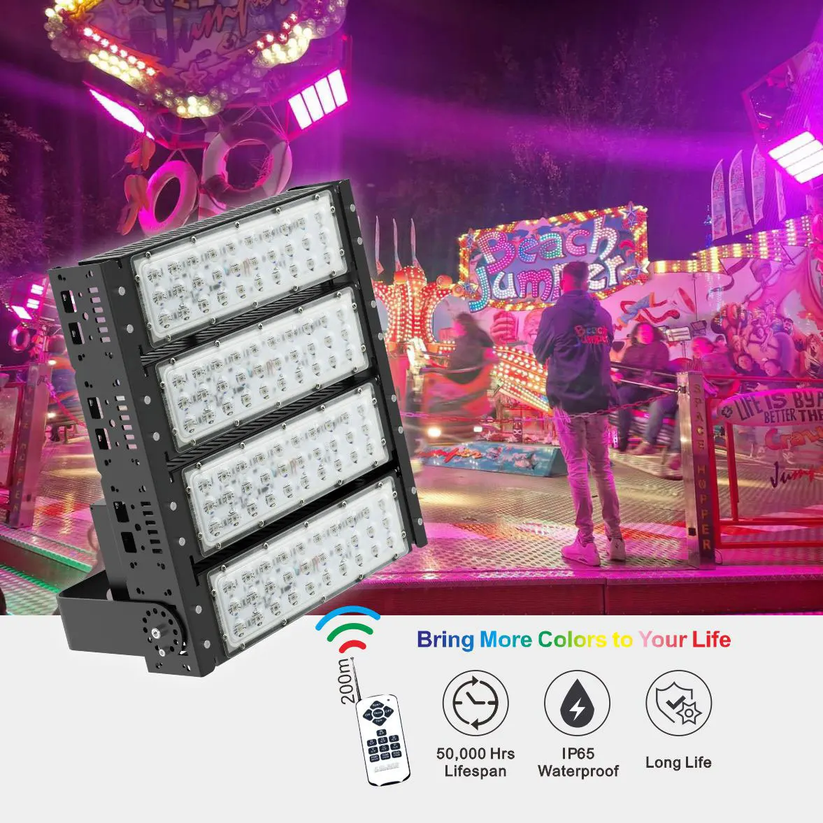 Aglare dmx rgb floodlight 200w reflector led flood light led flood light 200w rgb flood lights(old)