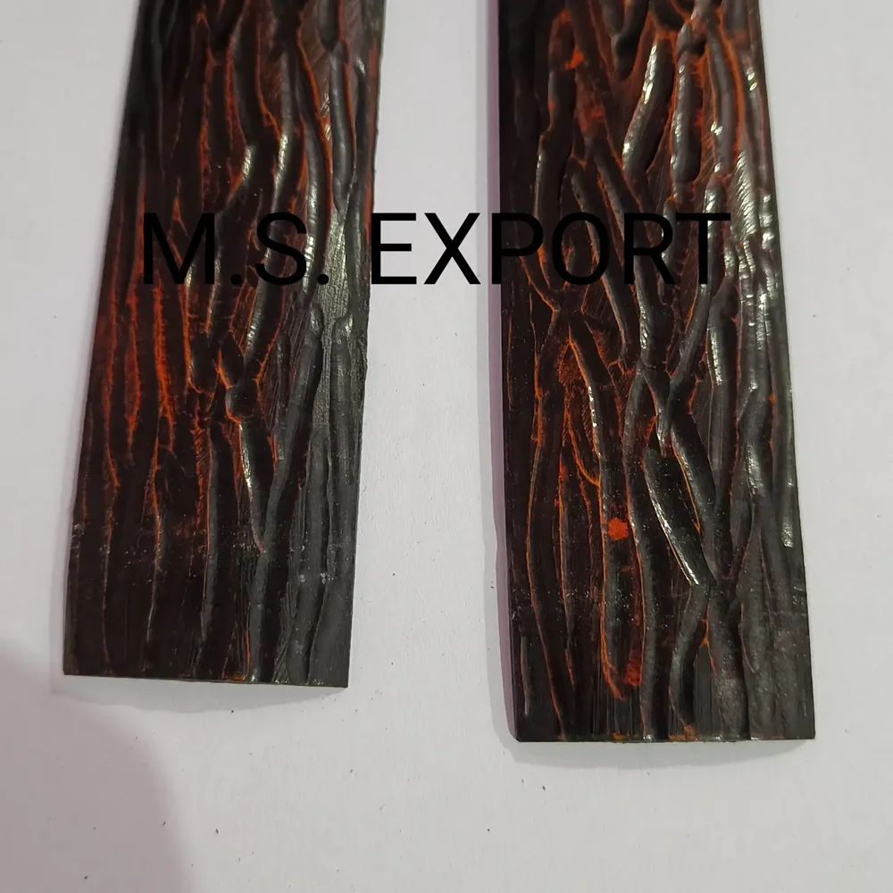 Bone Knife Amber Dark Dyed Jigged Knife Handle Scale Camel Bone Handle at Affordable Price