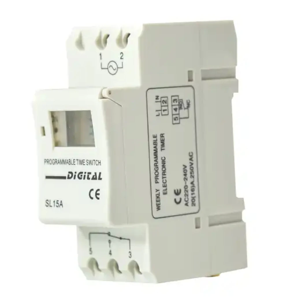 kINEE 240VAC Daily and weekly programmable Electronic Digital Timer switch with LCD Adjustable Voltage Protector