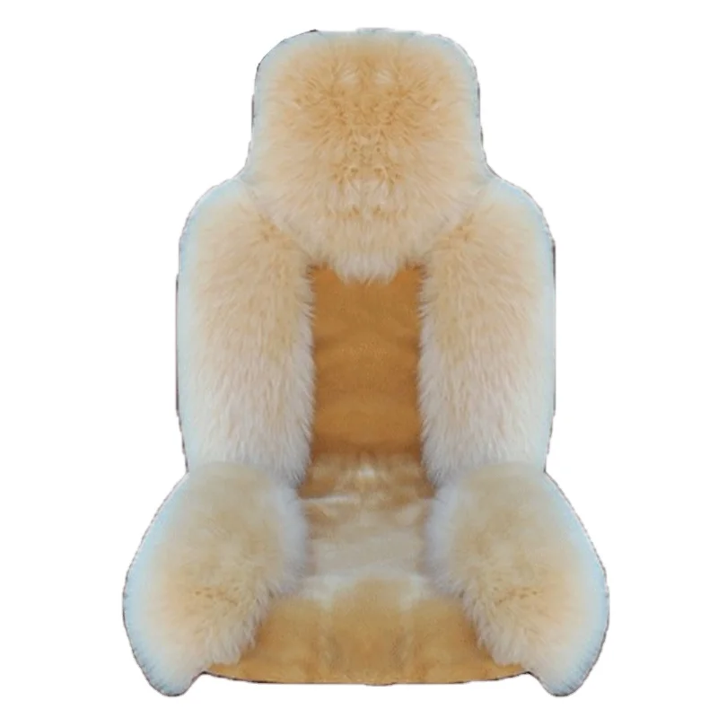 Mongolia Sheep skin car seat cushion long hair High weight Sheep skin  animal fur car  seat  cover