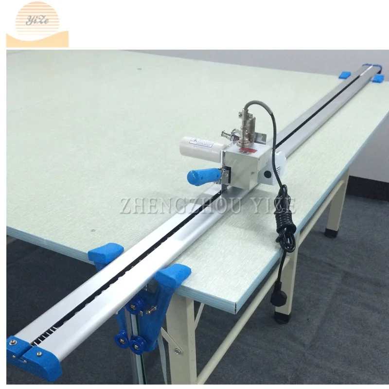 Electric round knife straight cutting fabric Cloth end rotary cutter price longer handle roller blinds edge cutting machine