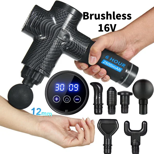 Premium Percussion Pro Device Fascial Gun Pistolet Handheld Electric Muscle Massage Gun Deep Tissue Knee Hand Massage Gun