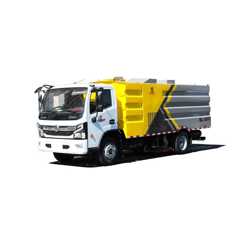 China can be customised Dongfeng Dolica vacuum truck with sweeping disc wet and dry cement and concrete sweeper trucks