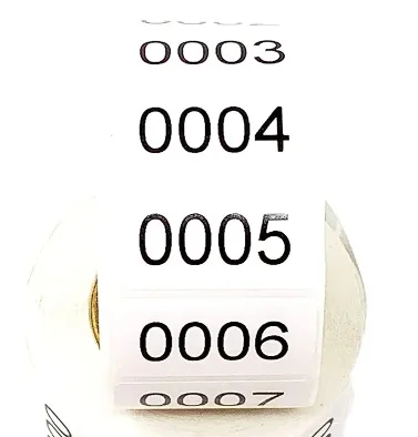 Пользовательские самоклеющиеся ПВХ 1-1000 переменная наклейка водонепроницаемые рулонные этикетки