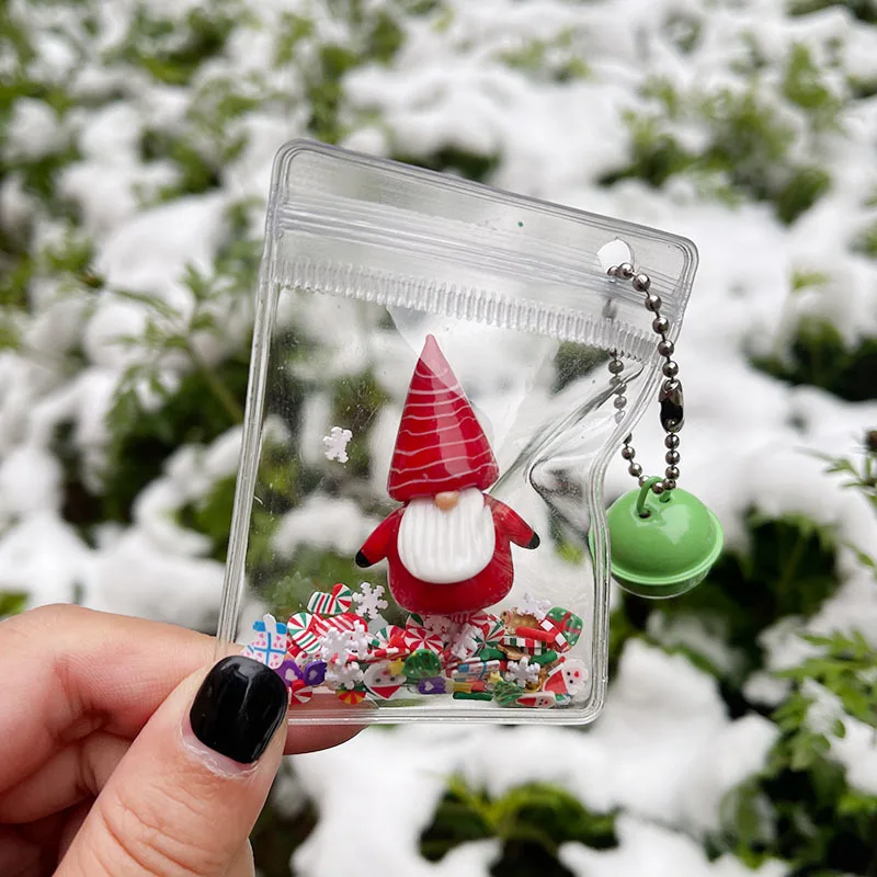 Christmas Handmade Glass Santa Claus Pendant Gift Decoration Cartoon Christmas Tree Cute Home Decor Glass Figurines