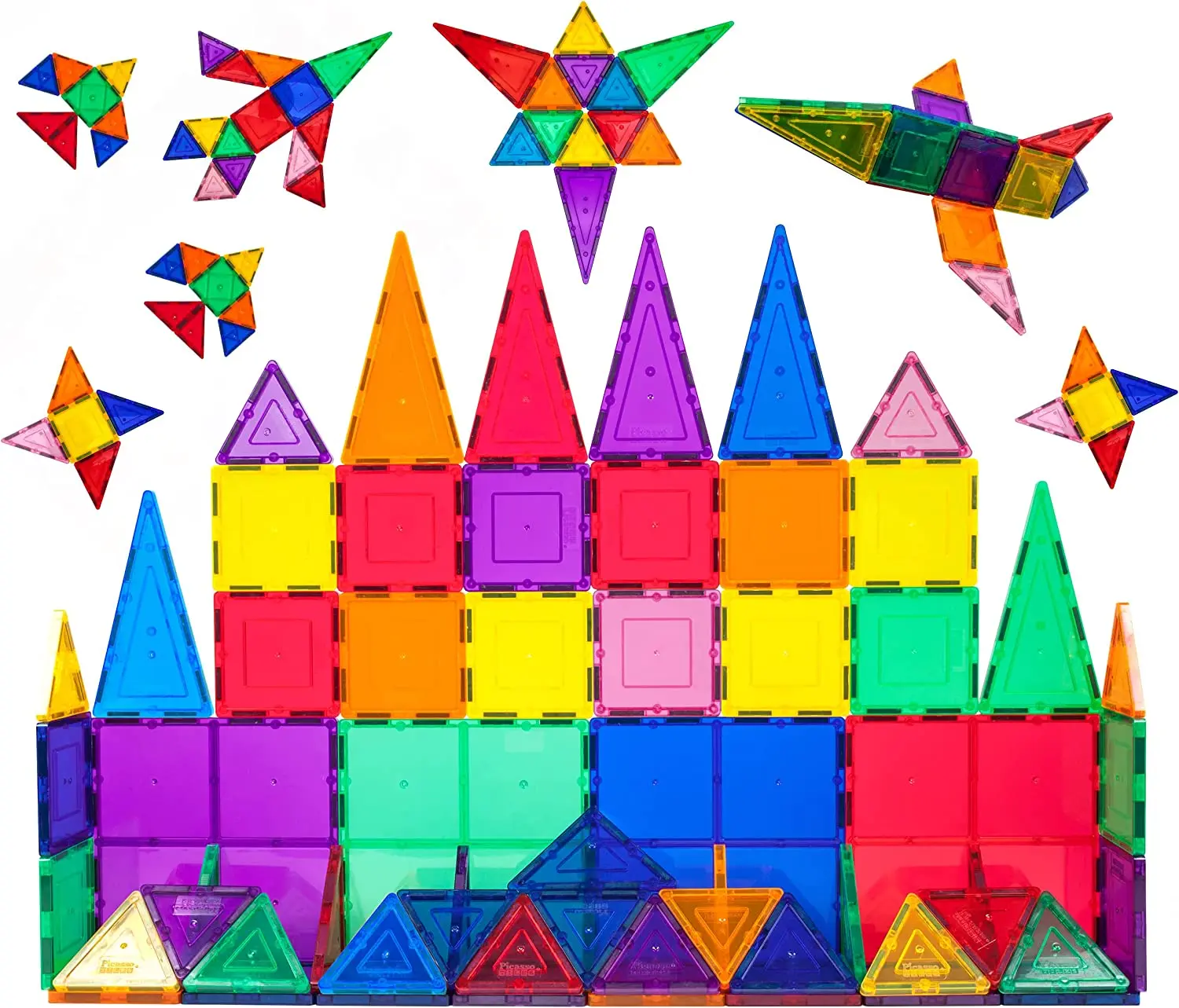 Magnetic Blocks Western hot selling educational magnetic tiles building blocks plastic construction toys for kids