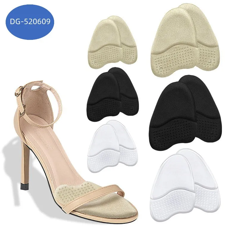 BDE GEL High Heel Forefoot Pad Soft Suede Ball of Foot Comfort Insoles Pain Relieving Sole Support Dot Cushion Metatarsal Pads