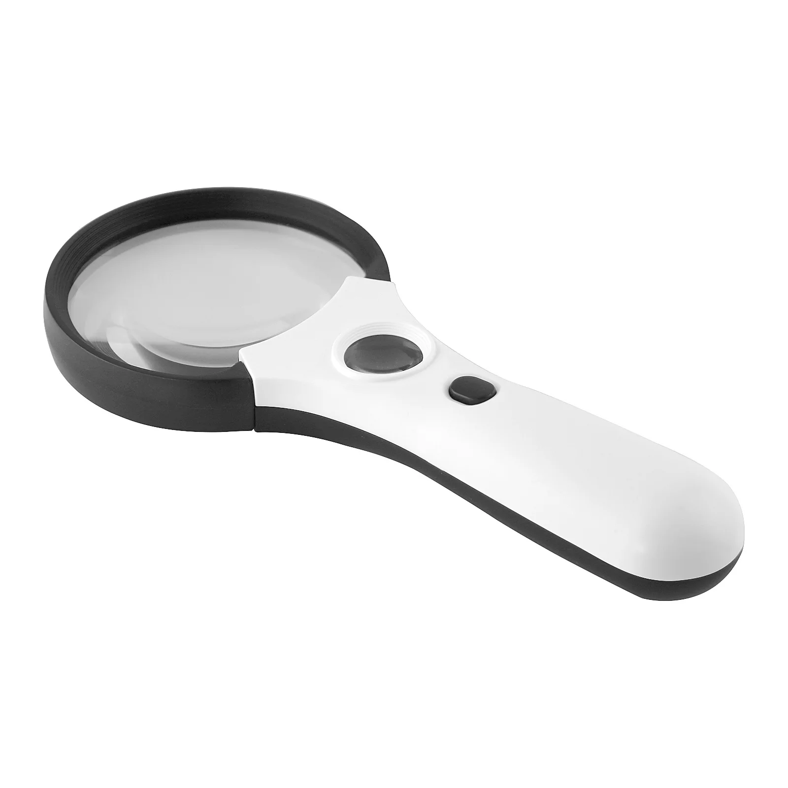 New product 3 times 45 times double lens LED handheld magnifying glass optical glass lens HD elderly  reading newspaper
