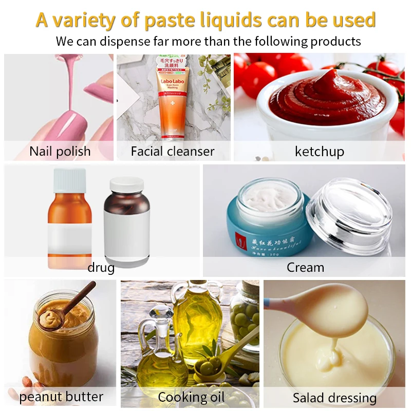 YK A02 5-50ml China Factory small perfume shampoo Stainless Steel Pneumatic Liquid Filling Machine for cream cosmetics