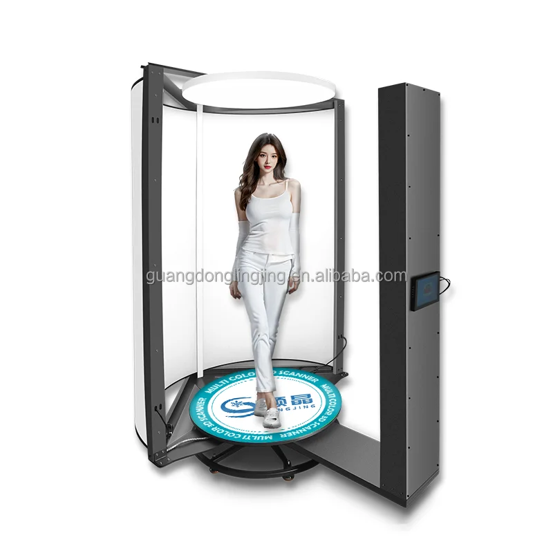 Industrial Camera High Accuracy LED Light 360° Rotational 3D Real Person Portrait Scanner for Print Figurine Start up