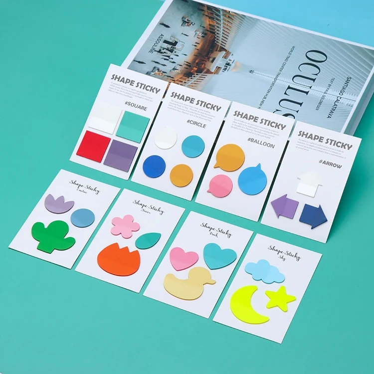 Transparent Sticky Notes Pad PET Colored Sticky Index Tabs Adhesive Page Flags Book Markers Stickers for Office School Supplies