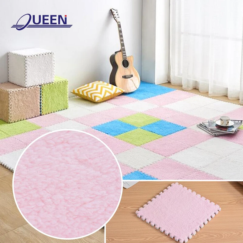 LINYIQUEEN carpet rug mat baby floor puzzle shaggy carpets plush play mats for kids plush foam puzzle rug carpet mat