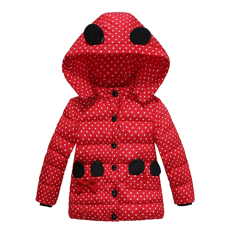 
Wholesale lovely hooded baby girls winter outerwear coats 