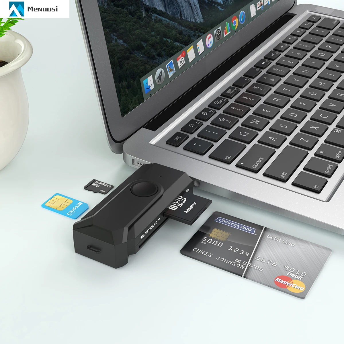 OEM Logo USB CAC National ID Credit Mini Mobile EID Sumup Smart EMV Card Reader