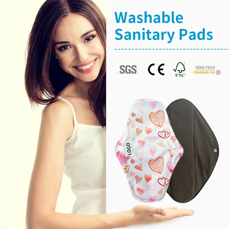 Menstrual Period Pads Bamboo Charcoal women pads feminine sanitary napkin with carry bag