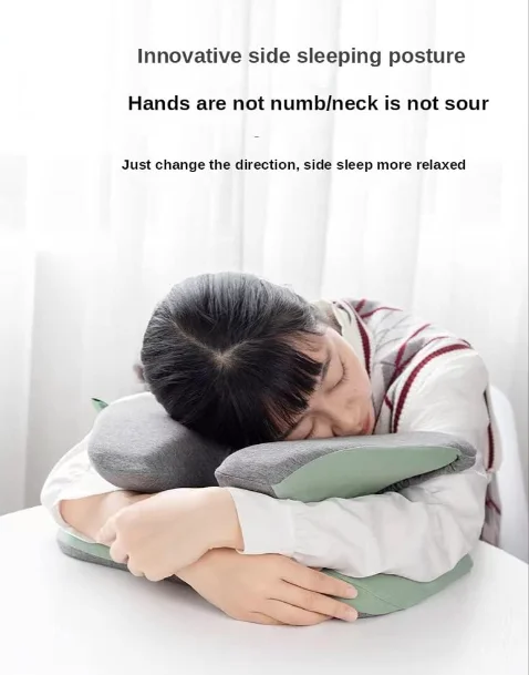 Face Down Pillow for Sleeping,Orthopedic Pillows for Neck Pain,Nap Sleeping Pillow Cushion for Office with Washable Cover