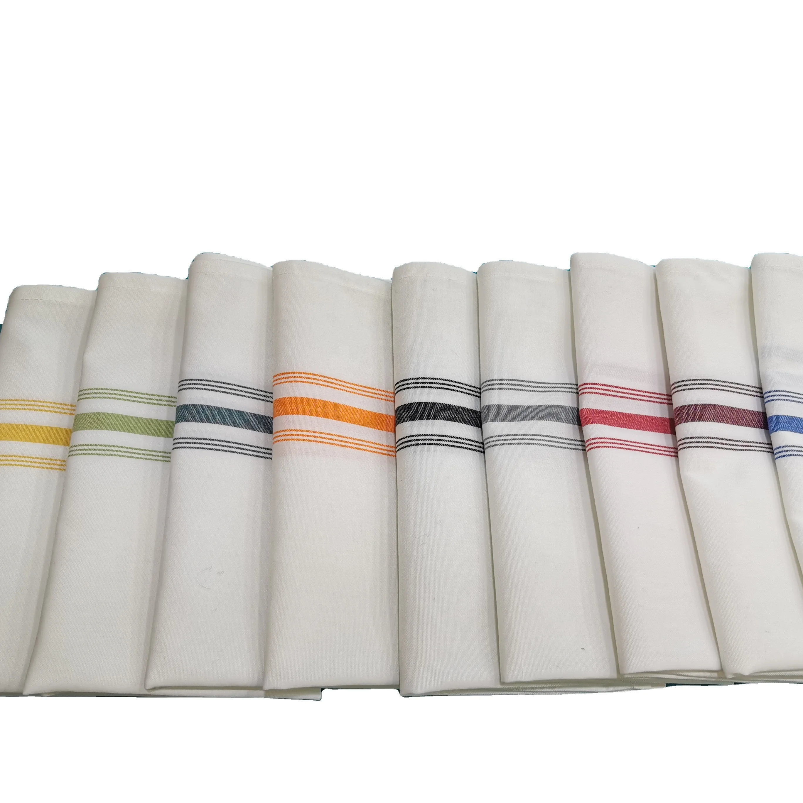 Wholesale MJS Spun Polyester Stripe Bistro Napkin Striped Dinner Napkins for Party Home Hotel Restaurant