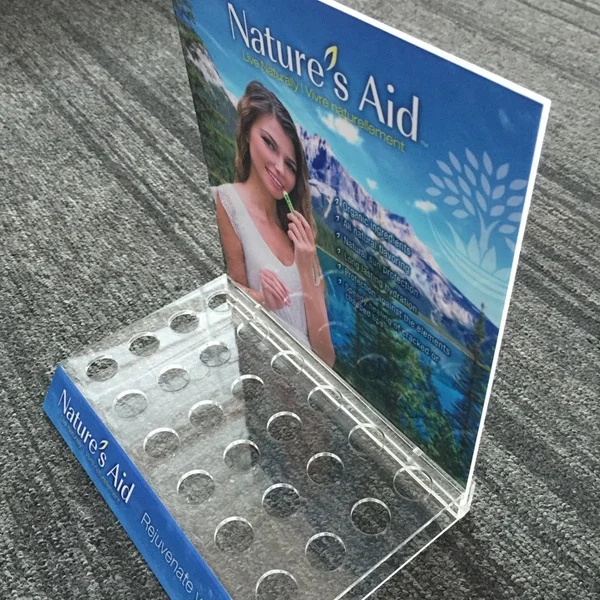 acrylic counter top 4 sided rotating lip balm display stand/ lip balm display boxes