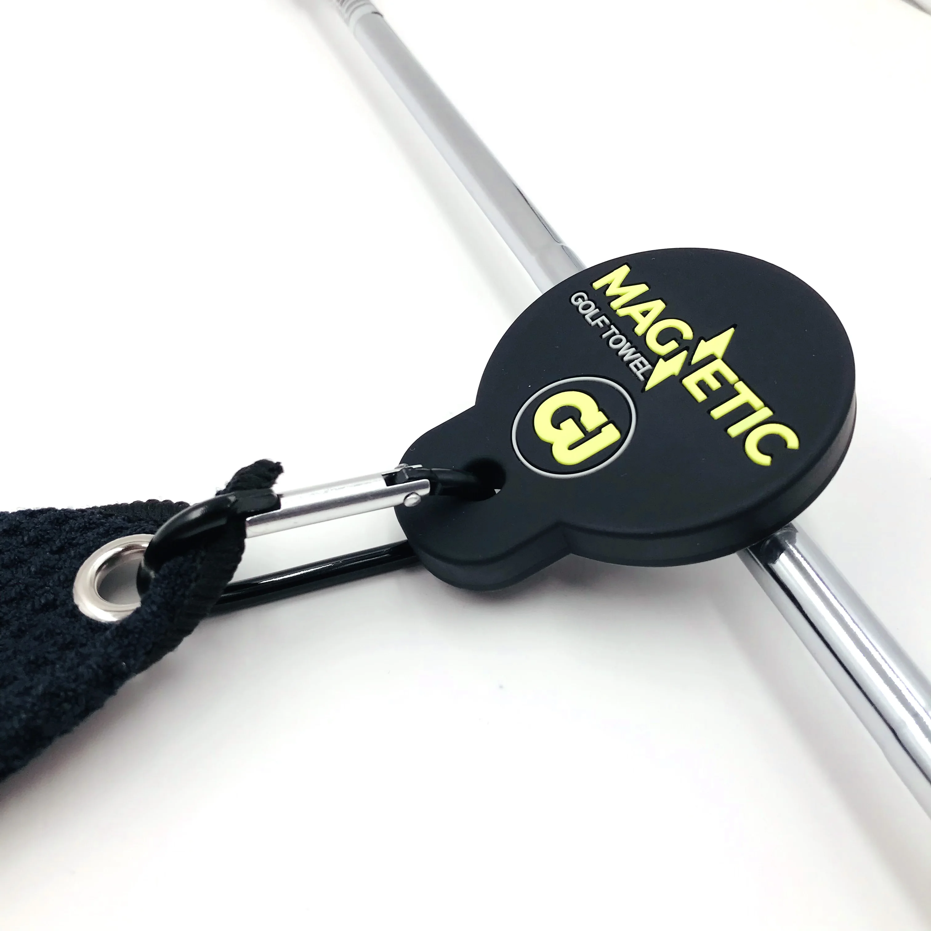 Wuxi Ivy Textile High quality customized embroidery magnetic microfiber waffle weave custom microfibre golf towel and carabiner