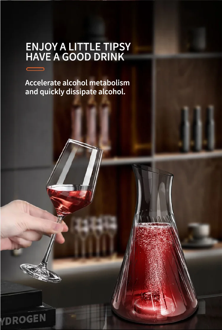 New Promotion Hot Style Luxury Hydrogen Wine Decanter Elegant Crystal Modern Design Premium Quality Wine Lovers