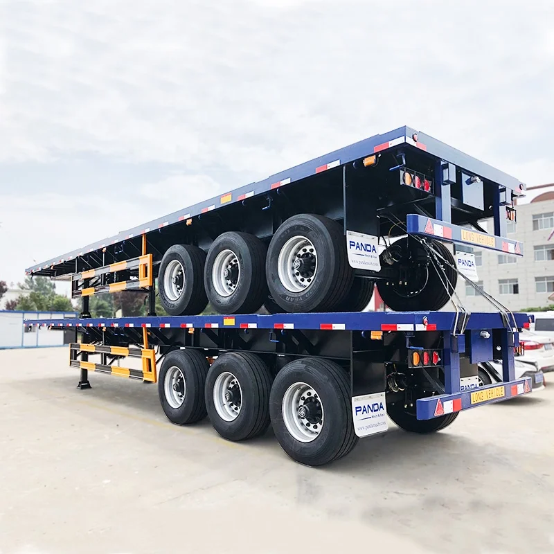 20/40FT Flat deck Pack Trailers platform For Container & Bulk Cargo Transport