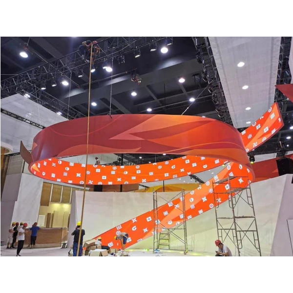 TY P1.56 small pixel pitch surface 3D effect immersive experience modern exhibition hall Flexible led display