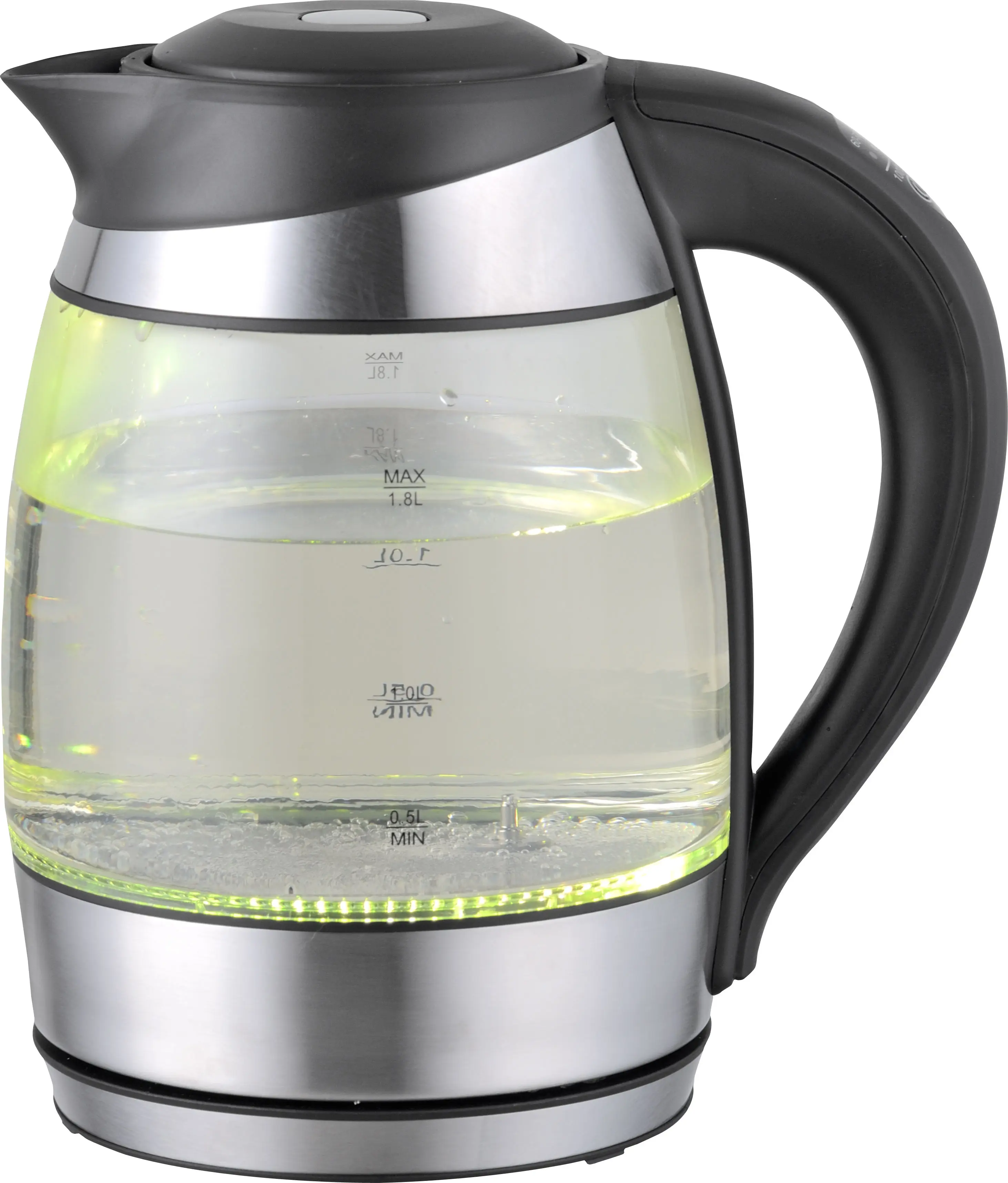 1.8L 220v Новый светодиодный 304 SUS Jug чайный бойлер чайник стеклянный с ручкой