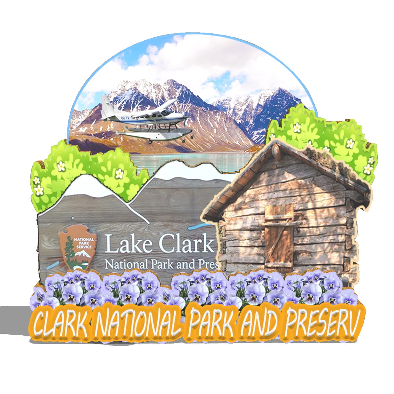 Refrigerator Magnet Clark National Park America United States Fridge Magnet City Travel Souvenirs Gifts 3D Classic Home Crafts